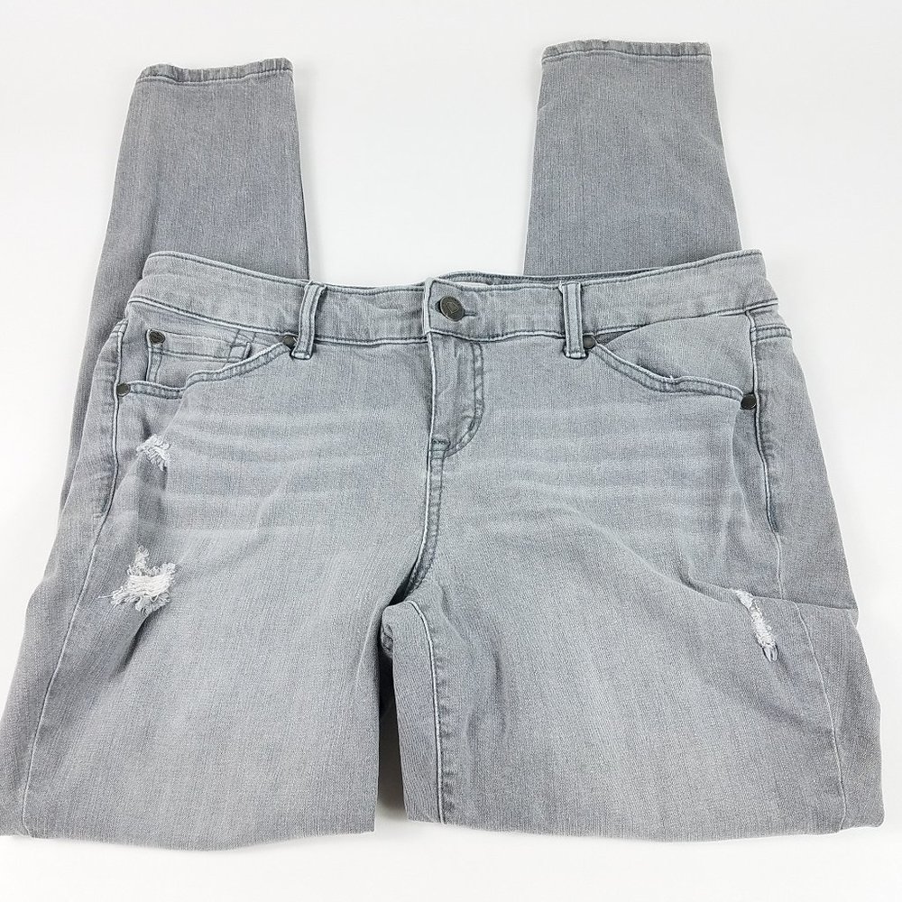 Torrid Womens Size 14 Gray Distressed Frayed jeans